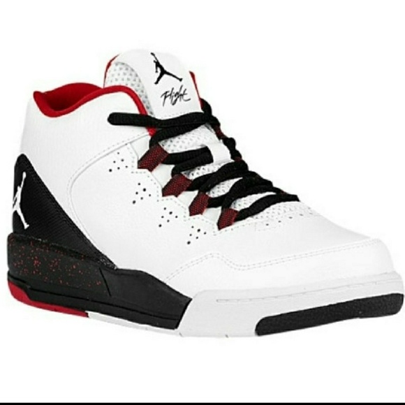 Jordan Other - Jordan Flight White, Red & Black Shoes 3Y